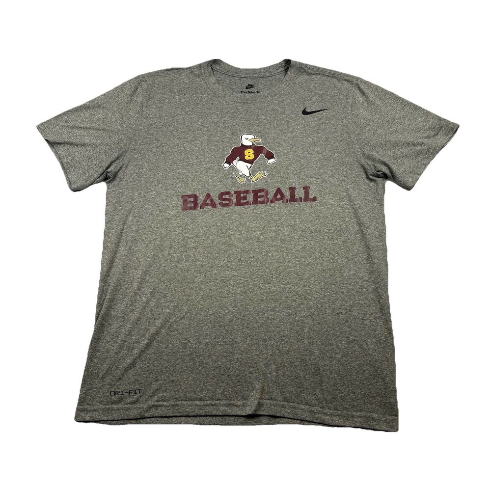 Nike Dri Fit Salisbury Baseball Performance T Shirt Mens M Gray NWOT